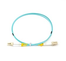 OM4 LC/LC Fiber Optic Patch Cable Duplex Multimode 50/125 Aqua 1M-7M picture