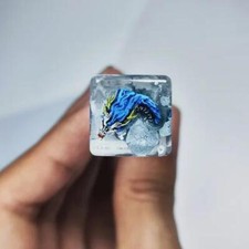 Handmade Blue Dragon Year Resin Artisan Keycap Key Cap For Mechanical Keyboard picture