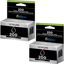 Lexmark 200 Black 2 pack Ink Genuine OEM Cartridges For Pro 4000c 5000 5500 picture
