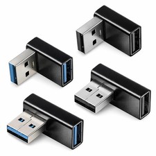 4 Pack 90 Degree USB 3.0 Adapter, USB Extender Connector Adapter Up and Down ... picture