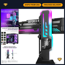 Adjustable ARGB GPU Support Bracket with Temp Display, Non-Slip Base, Universal picture