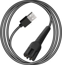 2-Pin USB 6.5 Foot Extra Long Charger Cable for Wahl Magic Clip Senior Sterling- picture