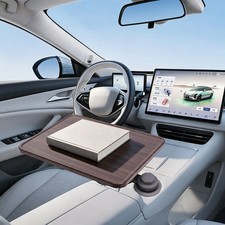 360° Rotating Car Desk Tray Vehicle Mounted Food Laptop Cup Holder Car Table picture