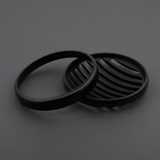 Retro Headlight Grille Cover Matte Black Front Headlight Classic British picture