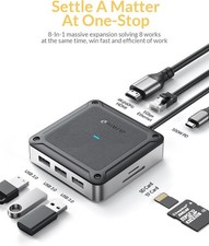 Type C USB 3.0 Hub Ethernet 4K@60Hz HDMI Port SD and TF Card Reader 6 /8 IN 1 picture