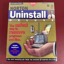 Vintage NEW SEALED Norton Uninstall Deluxe by Symantec Windows NT & 95 picture