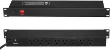 8 Outlet Horizontal 1U Rack Mount PDU Power Strip for Network Server picture