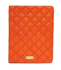 Marc Jacobs X7909 Quilted Orange Leather iPad Folder Case picture