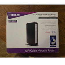 NETGEAR N450 Cable Modem Router DOCSIS 3.0 WiFi 802.11n 340Mbps 4 LAN Ports picture
