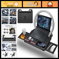 Multipurpose Car Steering Wheel Tray, Food & Laptop Desk, Adjustable with Drawer picture