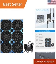 High Airflow 120mm x 6 Adjustable Fans for Computing with Stepless Speed Control picture
