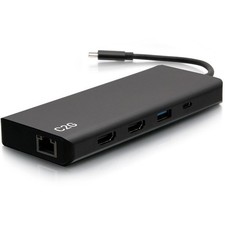 C2G USB-C 9-in-1 Dual Display Laptop Docking Station with Dual HDMI, Gigabit picture