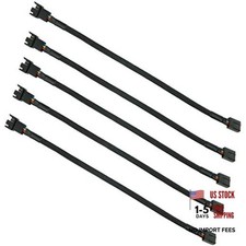 5PCS 4-Pin PWM Fan Splitter Cable Sleeved Braided Adapter Computer PC 10in/25cm picture
