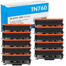 10 Pack TN760 TN730 Toner Compatible With Brother MFC-L2710DW L2730DW HL-L2350DW picture