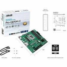 Asus Pro PRO Q870M-C-CSM PCIe 5.0 x 16 DDR5 Motherboard Intel Ultra LGA 1851 picture