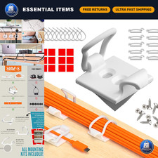 10-Pack Adjustable Elastic Cable Clips - Wire Management Cord Organizer for Home picture