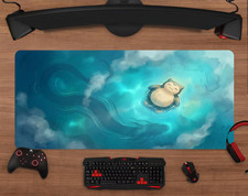 Snorlax Relaxing Mouse Pad Floating Pokém0n Scene with Gyarados Accessories AP38 picture