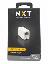 6x NXT Cat6 RJ45 Inline Coupler Ethernet Cable Extender Joiner White NEW picture
