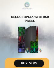 Restored Dell OptiPlex Desktop Computer PC with RGB Panel, Intel i7 6th Gen picture