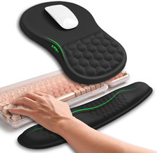 Hokafenle 2In1 Combination, Wave Keyboard Wrist Rest and Ergonomic Curvature Mou picture
