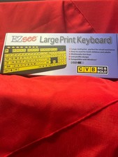 EZ See Large Black Keys Keyboard Big Bold New in Box  picture