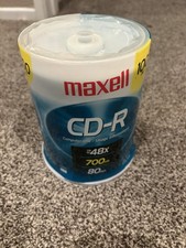 Maxell 648200 CDR 700 100pc Recordable Discs 48x700 MB 80 Min Spindle 100 Pack picture