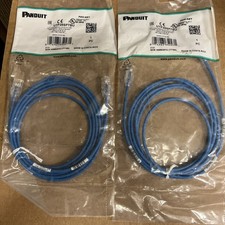 2-Pack Of Panduit UTP28SP7BU Cat6 28 AWG Network Patch Cable/Cord, 7 Ft Blue NEW picture