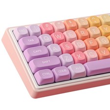 MOA Profile Keycaps PBT Cute Rainbow Candy 126 Keys Set For Mechanical PCs picture