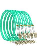 OM3 SC to LC Fiber Patch Cable Duplex Multimode 1m/3ft 5 Pack MMF 50/125um picture