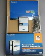 1 Linksys Cisco Powerline AV ethernet adapter PLK200 10/100 Mbps unused open box picture