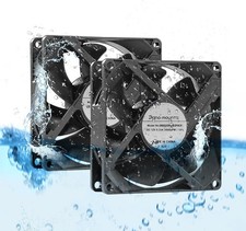 12V DC 80mm Dual Ball Bearing IP68 Waterproof Cooling Fan 3500RPM 2-Pack(Durable picture