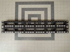 Panduit CPP48FMWBLY 2U 48-Port Mini-Com Flush Modular Empty Patch Panel Black picture