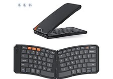 MEETION Foldable Ergonomic Split Bluetooth Keyboard Black Open Box picture