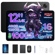AORLYM P12 Android 16 Tablet 48GB+128GB 10000mAh WiFi 5 Widevine L1 8MP+13MP AI picture