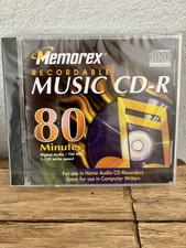 Memorex Recordable Music CD-R 80 Min New Sealed Blank Media Ripping CDs Disc man picture