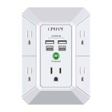 Usb Wall Charger Surge Protector Qinlianf 5 Outlet Extender 4 Usb Charging picture