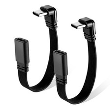 2pack 90 Degree USB C Extension Cable, Usb2.0 C Male to Female Adapter, picture