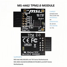 1PCS  NEW MSI MS-4462 TPM 2.0 Module (12 Pin 12-1) Trusted Platform Module SPI picture