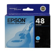 NEW Epson 48 T0482 Cyan Ink Cartridge T048220 Genuine  picture