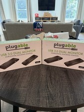 Plugable UD-3900H USB 3.0 6-Port Dual Monitor Horizontal Docking Station for... picture
