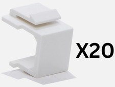 20 PCS Snap-in Keystone Blank Insert filler RJ45 Wall Plate-Patch Panel White picture