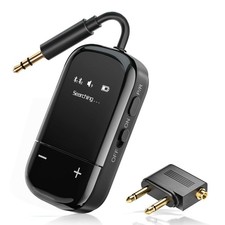 Airplane Bluetooth 5.3 Audio Transmitter with Qualcomm aptX Adaptive, LCD Dis... picture