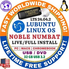 Lubuntu Linux OS LTS 24.04.2 Noble Numbat LIVE BOOT / INSTALL, MAC & PC picture
