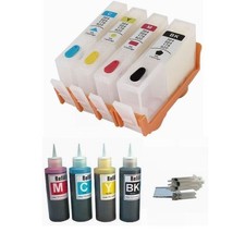 4 Empty Refillable Compatible For HP 920XL Ink Cartridges Plus 400ml Refill Ink picture