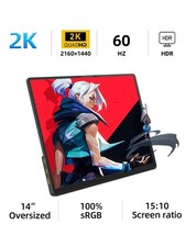 ZSUS 14 Inch 2K Portable Monitor 2160x1440 60Hz for Laptop PS5 Xbox Switch PC picture