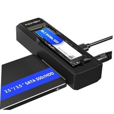M.2 NVMe SSD Enclosure Adapter - 10Gbps SATA & M.2 NVMe Dual Solid State Drive picture