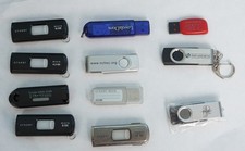 USB Flash / Thumb Drive, Memory Sticks Used Mixed Brands and Sizes. Lot Of 11 picture