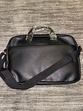 Kenneth Cole Black Synthetic Leather Solid Shoulder/Messenger Laptop Bag picture