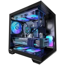 Okinos MATX PC Case, Top 240mm Radiator Support, 5 PCIe Slots for Max GPU Coo... picture