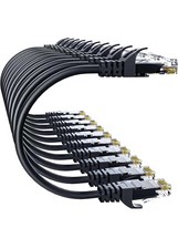 Cat 6 ethernet cable 6FT / 10 Pack Patch 10Gbps - High Speed UTP / Home& Office- picture